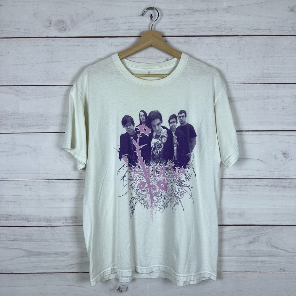 RARE Vintage Y2K Aiden Band Punk Rock T-Shirt Large